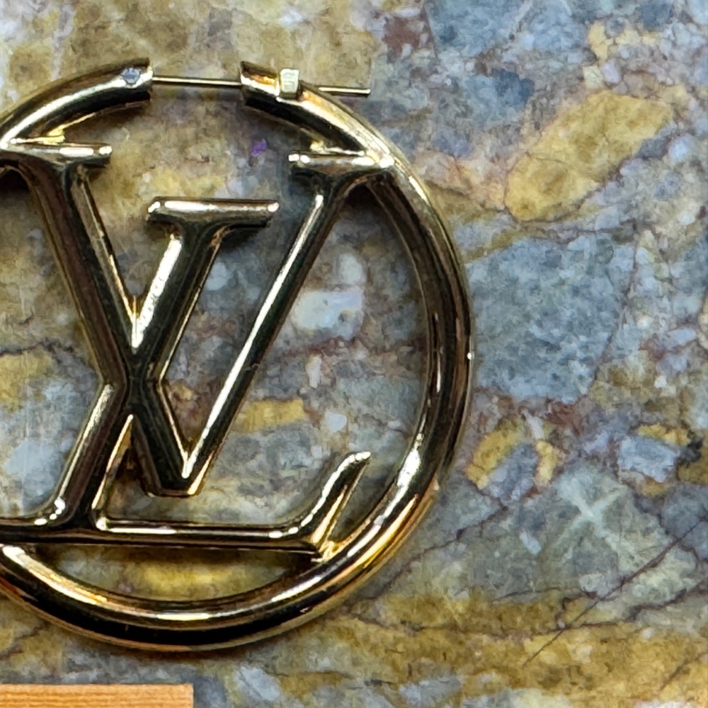 Louis Vuitton Orange Box with Blue Ribbon AUTHENTIC LV HOOPS! As seen on tv! - Picture 4 of 13